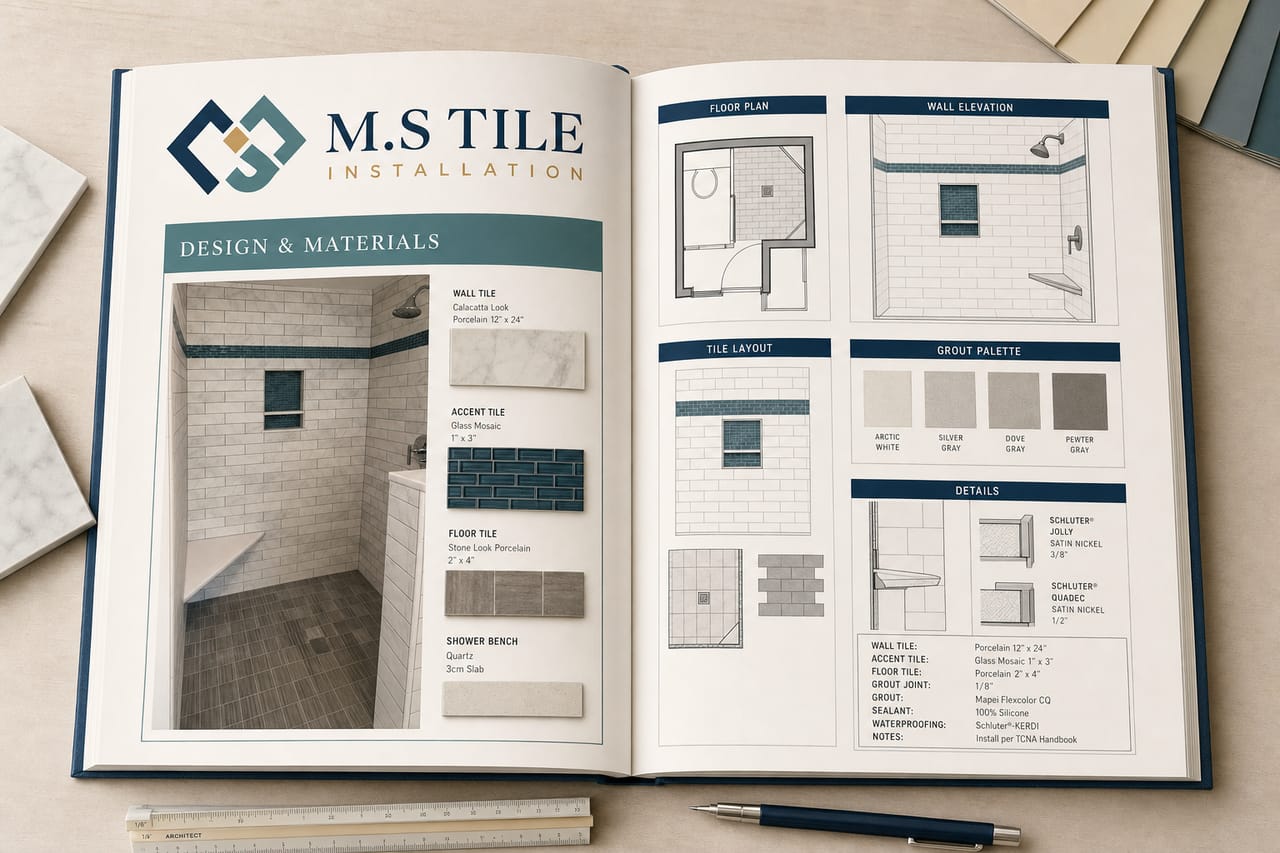 New Construction — tile design and installation planning